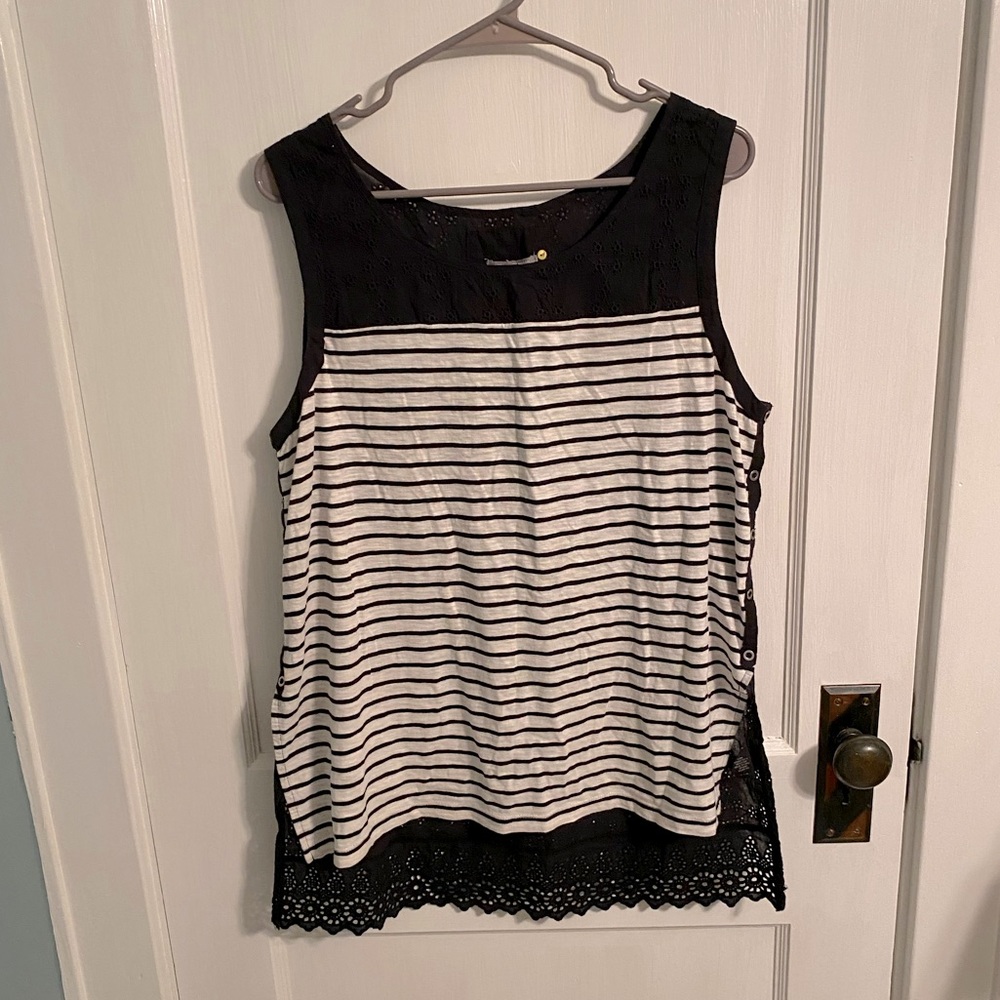 Black and white Anthropologie top